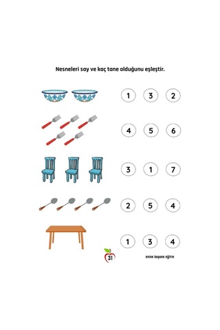 Okul Öncesi Ve 1. Sınıf Matematik Alıştırmalar Kitabı 2 Fasikül