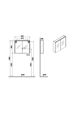 VitrA Core Dolaplı Ayna 80 Cm Led 66911 Krom