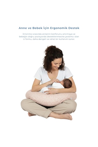 Babyjem Emzirme Ve Destek Minderi Somon Çiçek