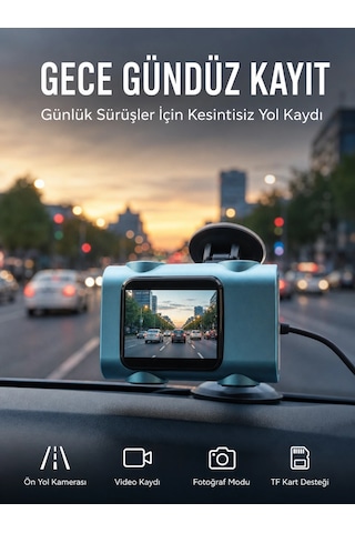 Araç Güvenlik Kamerası Öne Bakan Yol Kayıt Cihazı Yeni Nesil 1