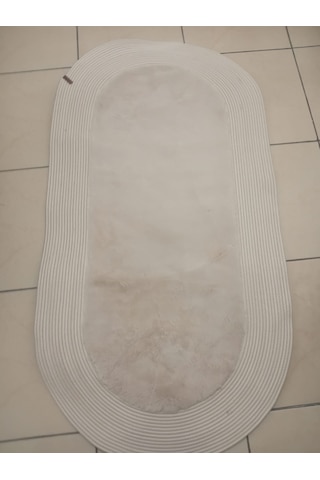 Rabbit Soft Hasır Dekoratif Halı / Oval / Modern / Şık /lüx /dekoratif Açık Krem