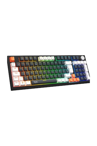 Strike Plus Mekanik Red Switch Klavye Hot Swap Anti Ghosting Türkçe Örgü Kablo Oyuncu Klavyesi Siyah