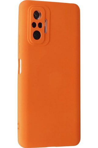Cosmotex Newface Xiaomi Redmi Note 10 Pro Kılıf Nano İçi Kadife Silikon - Turuncu
