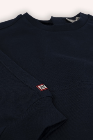 Panço Erkek Bebek Bisiklet Yaka Cep Detaylı Lacivert Sweatshirt