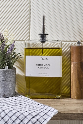 Molivet 500ml Silver Kapak Cam Yağdanlık-sosluk-sirkelik