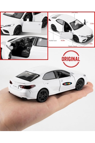Uzak Doğu Serisi Toyota Camry Beyaz Açılır Kapılar Diecast Çek Bırak Metal Model Araba 11 Cm 1:32