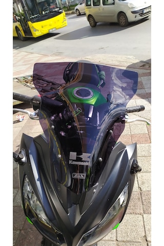2012-16 Kawasaki Er6f Ön Cam Koyu Füme Zeus 4 MM 46 CM