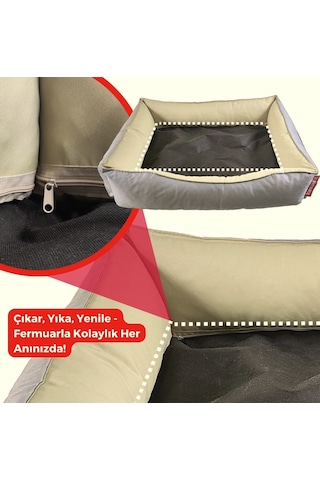 Xpermate Yuvi Tüy Tutmayan Su İtici Köpek Kedi Yatağı Fermuarlı 80 x 100 CM