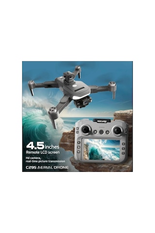 C29s Gps 4k Esc Kamerali Drone Menzil - 25 Dk Ucus - Brushless Motor Akilli Kumanda X2 Batarya Siyah