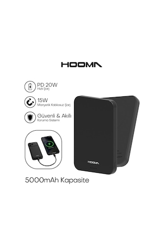 Magpulse 5 Slim 5000 Mah Powerbank Hooma Türkiye li Siyah