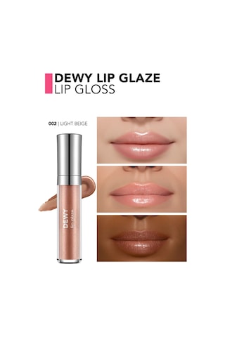 Flormar Besleyici Dudak Parlatıcısı - Dewy Lip Glaze - 002 Light Beige-8682536068031