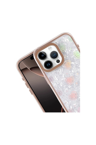 Newface - 128 - Apple iPhone Uyumlu 14 Pro Max Lumi Desenli Kapak - - Kmrsfres - Çöl Titanyum