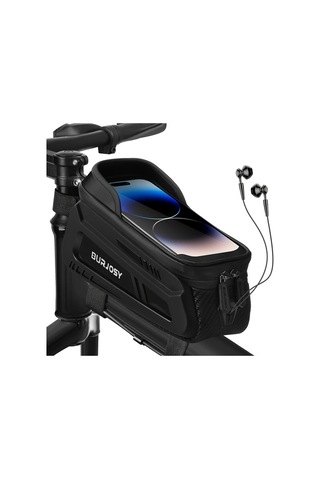 Willowhaven Black Qy626 Bisiklet Ön Çerçeve Çantası Dokunmatik Ekran Tpu Telefon Tutucu Haki