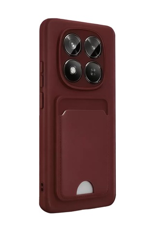 Xiaomi Redmi Note 15 4g Kelvin Kartvizitli Silikon - Bordo Renkli