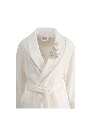 Ecocotton Vanya Krem/krem %100 Organik Pamuk 10 Parça Aile Bornoz Seti M-l Krem