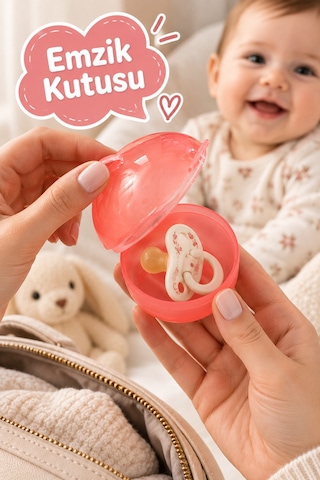 Emzik Saklama Kutusu Taşınabilir Hijyenik Emzik Koruma Kabı