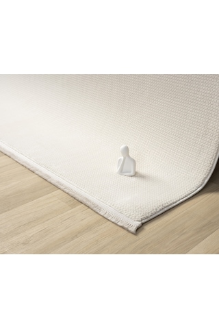 Mariesse Home Artes Serisi Bambu Dokulu Modern Sık Dokuma Koridor Kesme Yolluk Dokuma Makine Halısı Smart12000 Krem