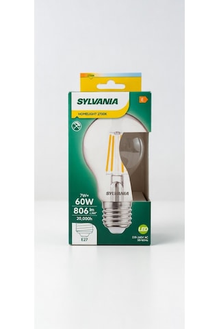 Sylvania 5 Adet Enerji Tasarruflu 7w E27 Filament Ampul Amber Işık Dekoratif