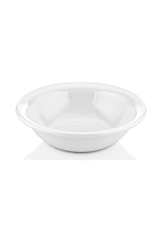 6 Adet 14 Cm Melamin Derin Çorba Kasesi Makinede Yıkanabilir Beyaz Kase 4,5 Cm Derinlik