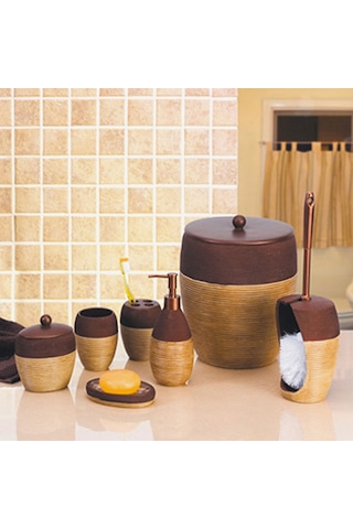 Prima Nova Rattan Banyo Aksesuarı Diş Fırçalık Çok Renkli