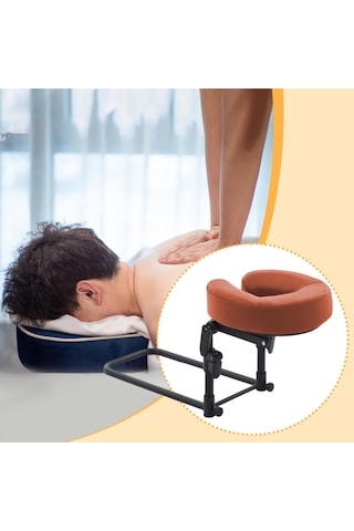 Merıglare Yatak Kafalığı, Yüz Desteği, Çok Fonksiyonlu, Profesyonel, Taşınabilir, Rahat, Ev, Salon Ve Ofis İçin Masaj Seti, Kırmızı Kahverengi