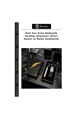 Özel Seri Kutu Hediyelik Anahtar Aksesuarı Silver Kalem Ve Metal Anahtarlık Çok Renkli