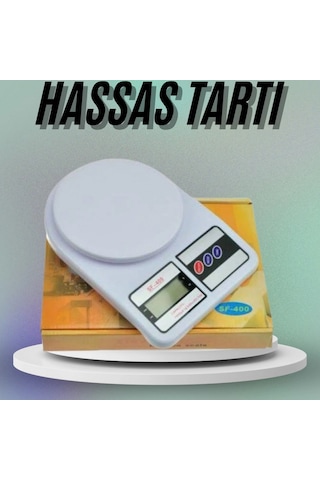 Mutfak Tartısı Dijital Göstergeli Hassas Tartı 10 Kg Kapasiteli Renkli 18287388