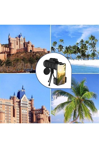 Monoküler Teleskop Yüksek Tanımlı Açık Hava Ürünleri Pusula Fonksiyonu İle Çift Tonlu Yüksek Güç, 40x60 Monoküler Teleskop