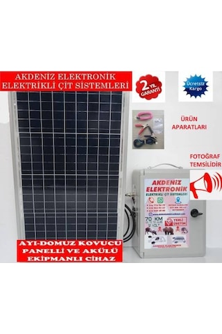 Elektrikli Çit Ayı Domuz Kovucu Sirenli Kısa Devre Uyarılı 50..