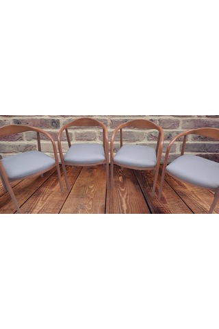 Sandalye Yılan Tam Kolçak Model Kayın Retro Ayak Ceviz Renk 4adet Kutu Sevk El Yapım