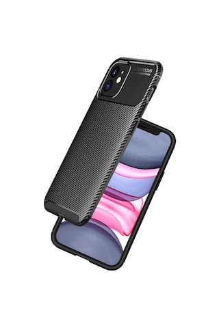 Apple Uyumlu iPhone 12 Kılıf Zore Negro Silikon Kapak Siyah