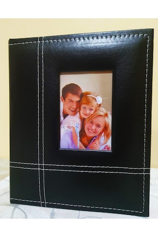 10x15 Cm 4x6 Fotoğraf Albümü 200'lük Deri Siyah