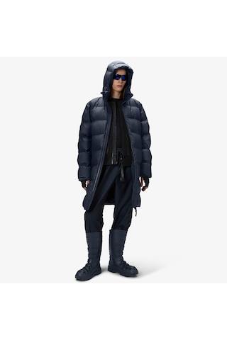 Rains Alta Long Puffer Unisex Lacivert Mont