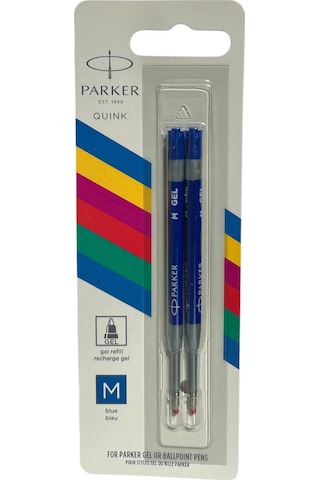 Parker Jel Kalem Refill Plastik Gövde 2'li Blister 12 Adet M Uç Mavi