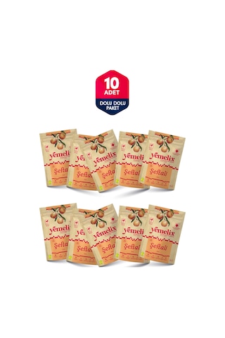 Freeze Dried 10'lu Dolu Dolu Paket Şeftali Kuru Meyve Cipsi - Dondurularak Kurutulmuş Şeftali 15gx10 150 G