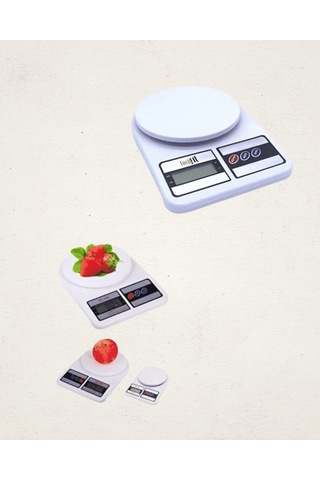 Dijital Mutfak Tartısı 10 Kg Kapasiteli Lcd Ekranlı Uczzzhassastarti-8 Çok Renkli