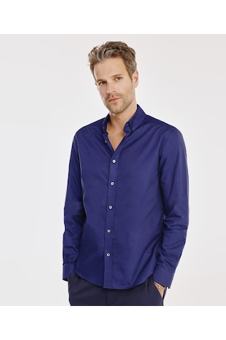Yargıcı Regular Fit Oxford Gömlek 25yegm6002x 021 Mavi