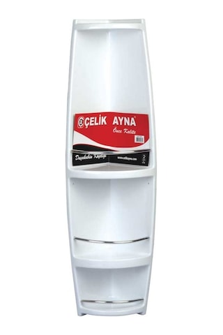Çelik Ayna Duşakabin Köşeliği Banyo Köşeliği Büyük Boy Şampuanlar Çok Renkli