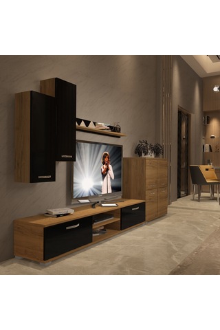 Decoraktiv Eko 6 Mdf Dvd Tv Ünitesi Tv Sehpası Pera - Siyah