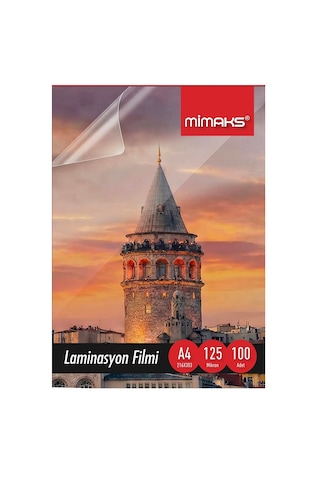 Mimaks Laminasyon Filmi Lp-4 A4 125 Mikron -100 Adt. Mimaks Laminasyon Filmi Lp-4 A4 125 Mikron -100 Adt.