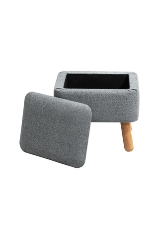 Orso Bohem Sandıklı Puf, Gri