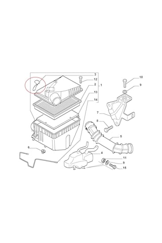 Fiat Palio Albea Hava Filtre Kutusu Mandali 46420987 543385089
