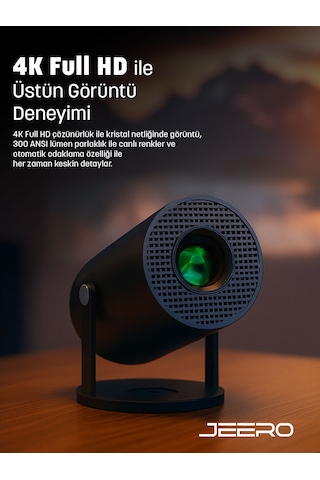 Jeero Hy300pro Multimedia Ultra Hd 1080 Pixel Android 12 Projeksiyon Cihazı Türkçe Menü