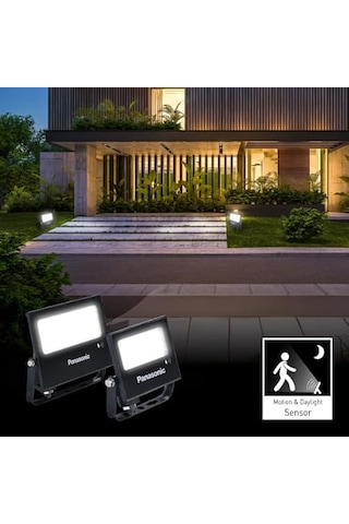Panasonic Led Projektör Sensorlü, Beyaz Işik 10w 900lm 6500k Çok Renkli