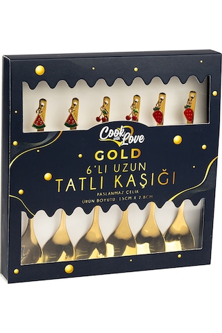 Cook With Love Gold Tatlı Kaşığı - 6'lı