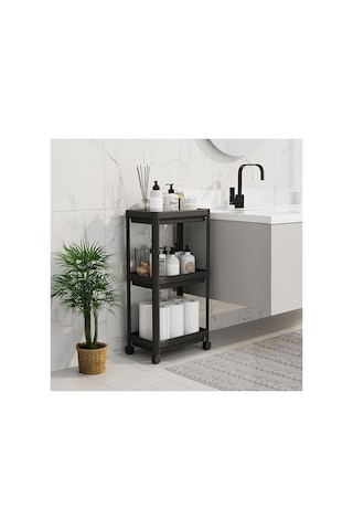 3 Katlı Tekerlekli Raf, Mutfak Ve Banyo İçin Pratik Düzenleyici