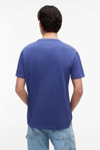 Tommy Hilfiger Tjm Reg Badge Tee Ext Erkek Mavi T-shirt - Dm0dm20322