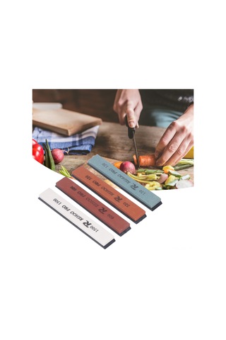 Geeroyoo 4'lü Beyaz Korundum Taslama Taşı Seti 120-320-600-1500 Tane - Kolay Kullanım, Geniş Uygulama, Kaliteli Keskinlik