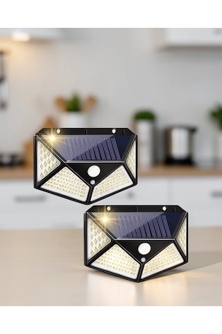 Solar Bahçe Işıkları 100 Led Hareket Sensörlü