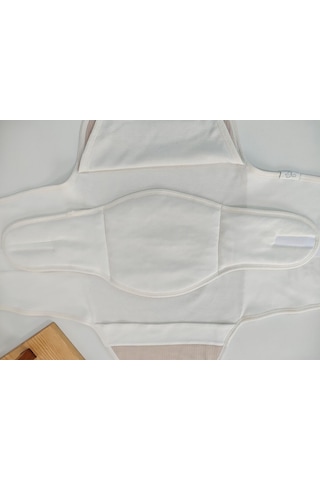 %100 Pamuklu Bebek Kundak Battaniyesi Uyku Tulumu Kız/erkek 0-9 Ay Ortopedik Nakış Detaylı Bej